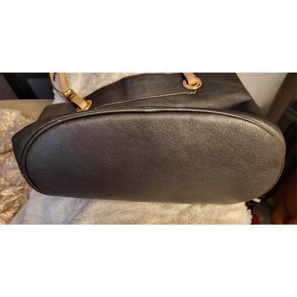 Michael Kors Gray Leather Satchel Handbag Purse Gold Hardware - Picture 11 of 15